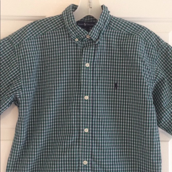 🇺🇸Boys RALPH LAUREN Short Sleeve Button Shirt L - Picture 4 of 8